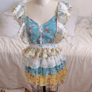 Love shack fancy ruffle print dress